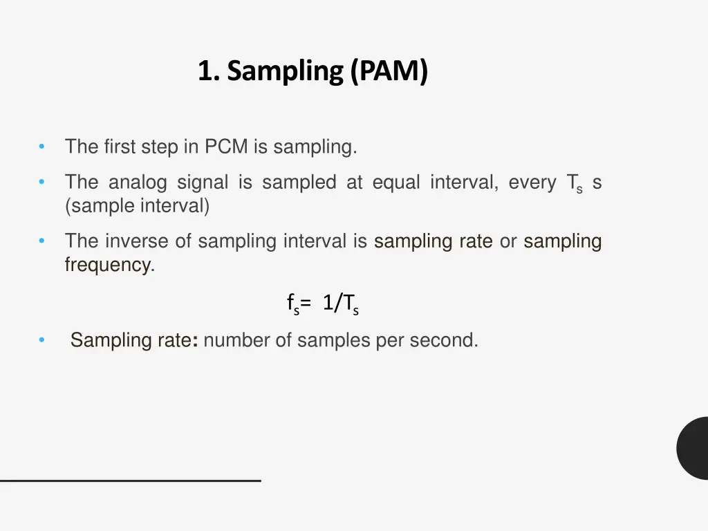 1 sampling pam