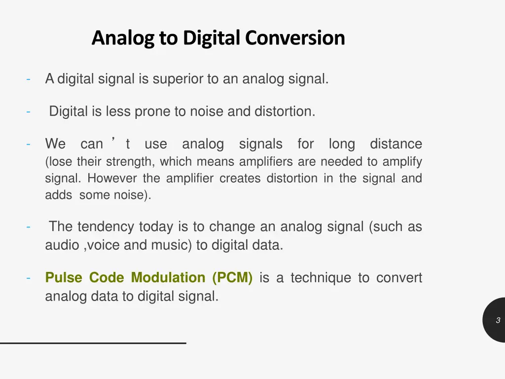 analog to digital conversion