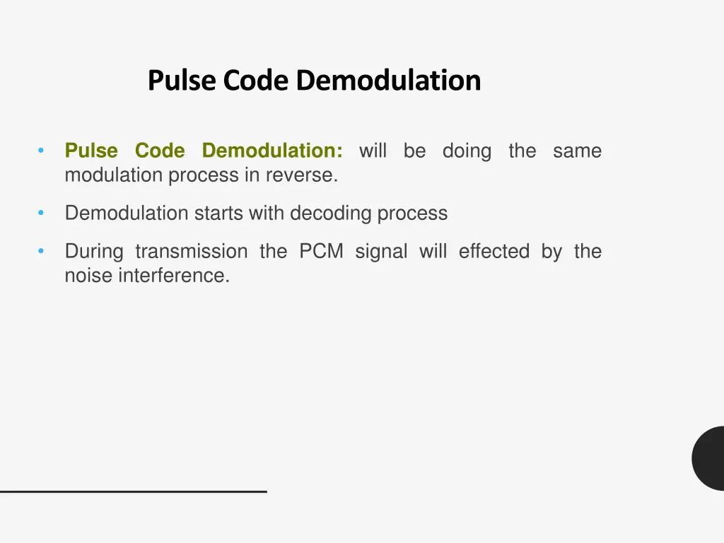 pulse code demodulation