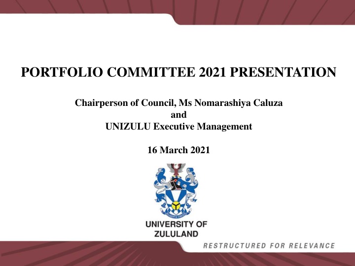 portfolio committee 2021 presentation