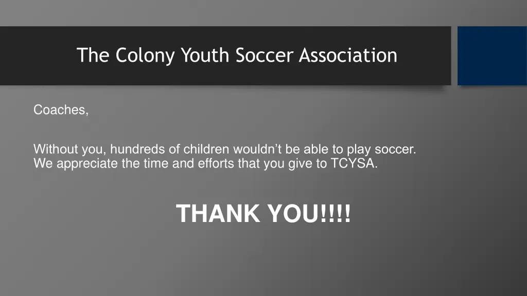 the colony youth soccer association