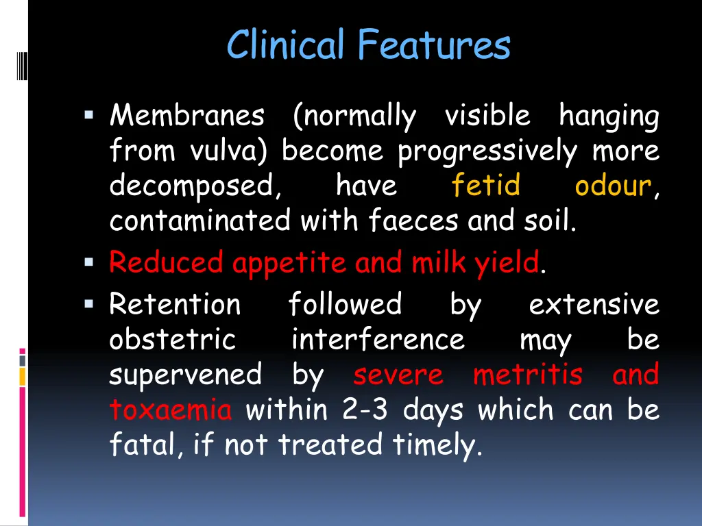 clinical features