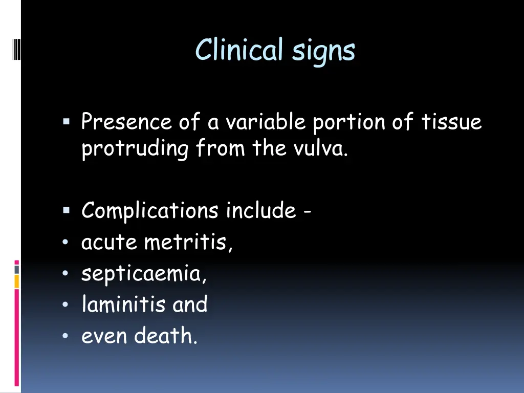 clinical signs