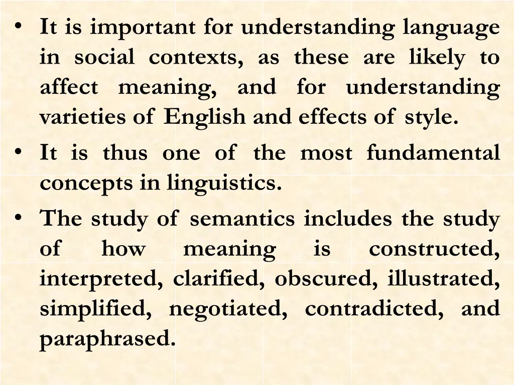 it is important for understanding language