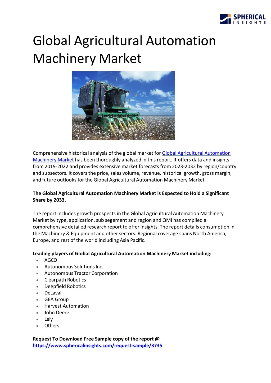 global agricultural automation machinerymarket