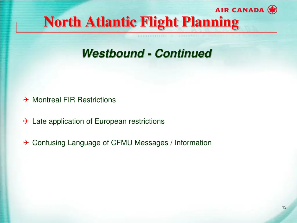 north atlantic flight planning 11