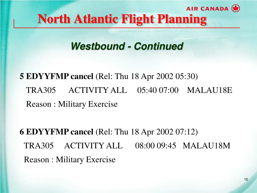 north atlantic flight planning 13