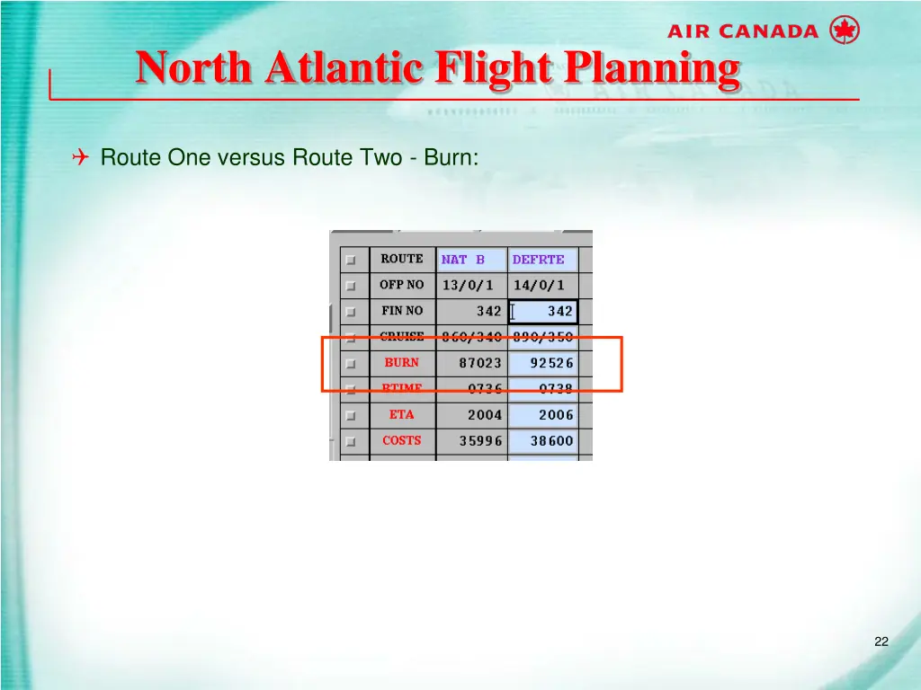 north atlantic flight planning 19