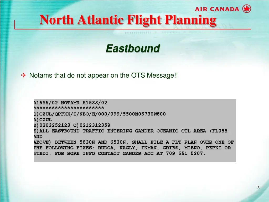 north atlantic flight planning 6