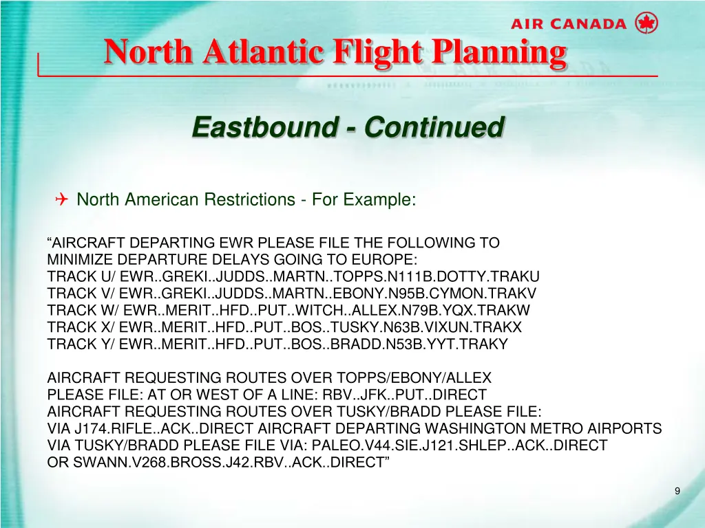 north atlantic flight planning 7