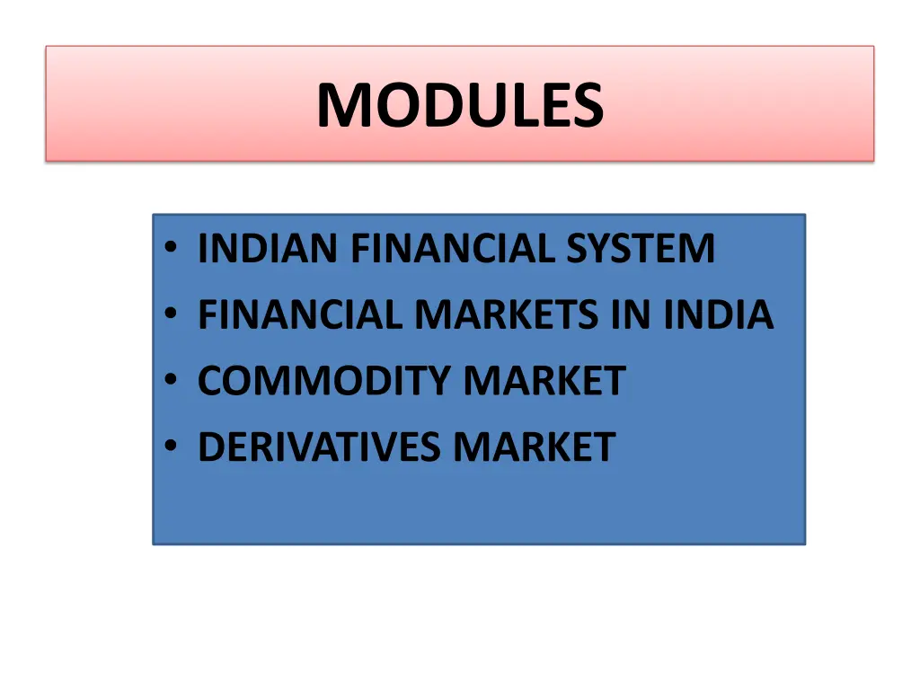 modules