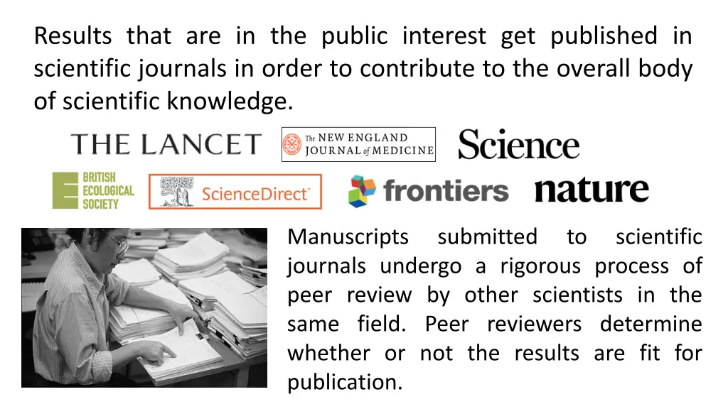 results that are in the public interest