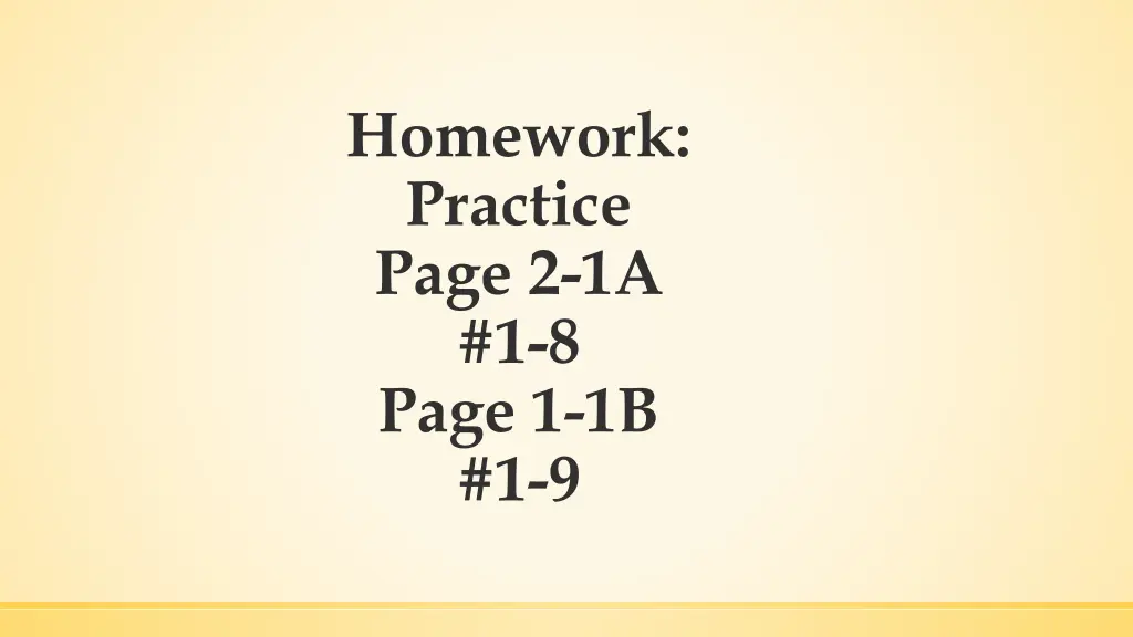 homework practice page 2 1a 1 8 page 1 1b 1 9