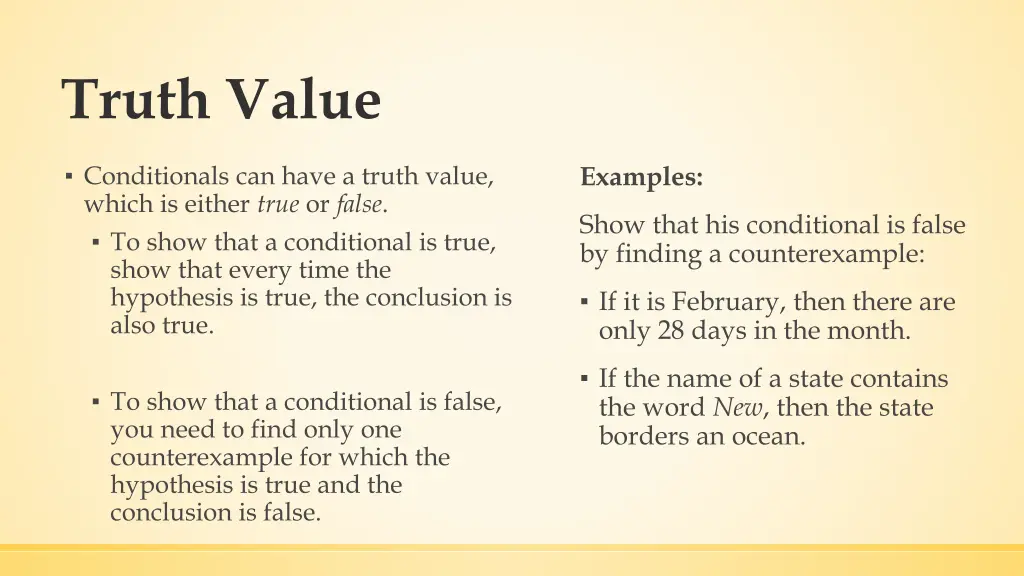 truth value