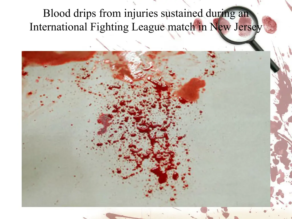 blood drips from injuries sustained during