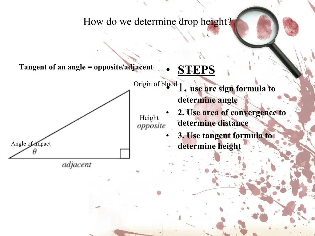 how do we determine drop height