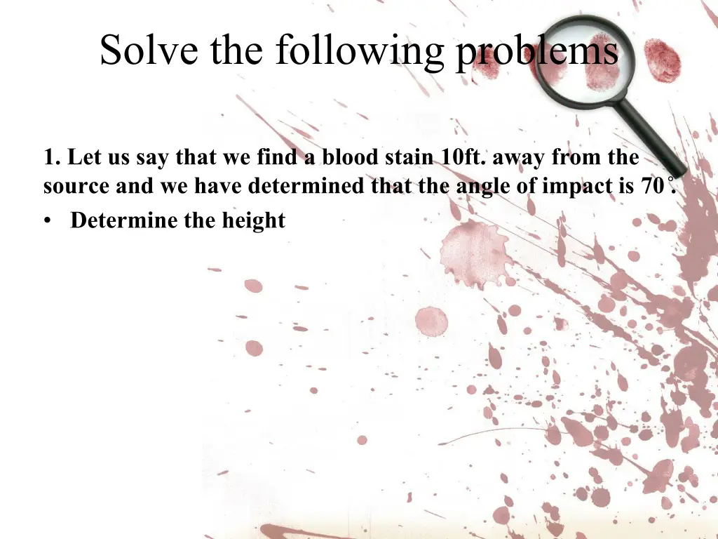 solve the following problems