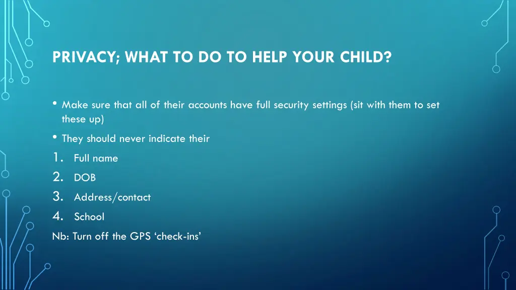 privacy what to do to help your child