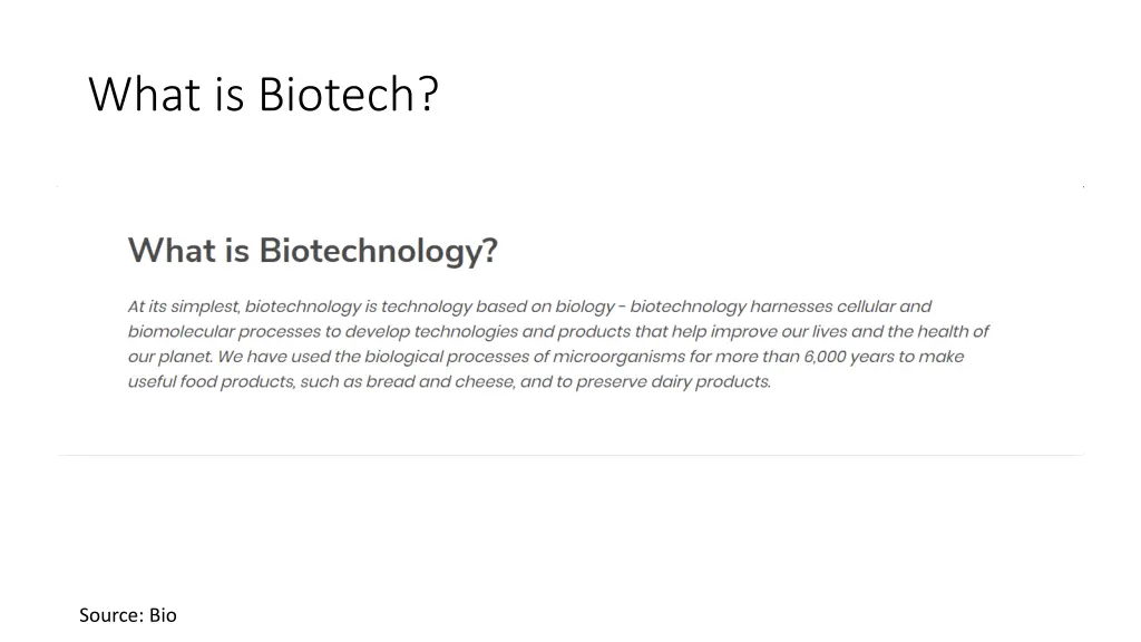 what is biotech