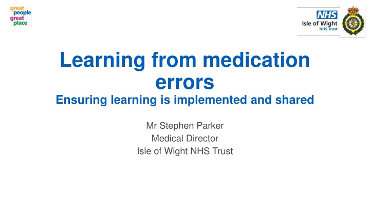 learning from medication errors ensuring learning