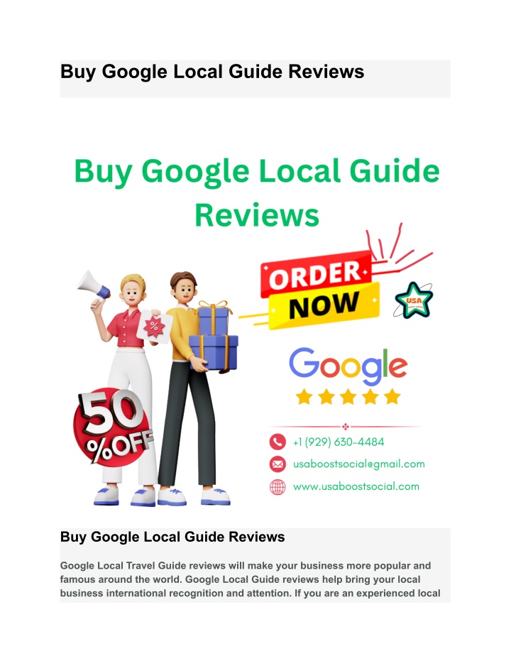 buy google local guide reviews