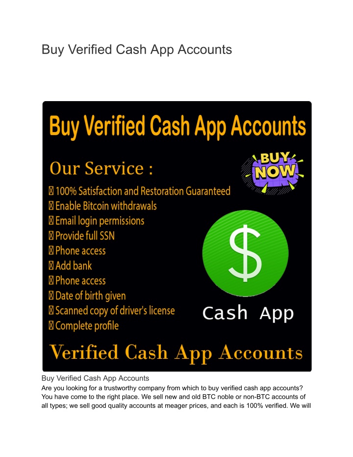 buy verified cash app accounts