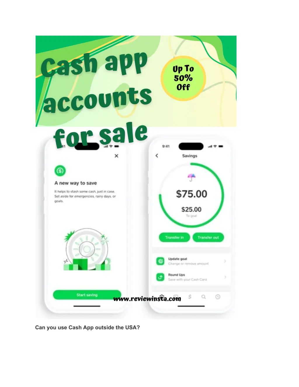 can you use cash app outside the usa