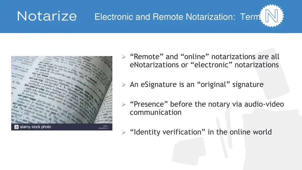 electronic and remote notarization terms