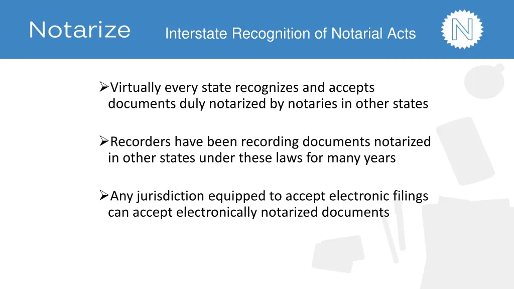 interstate recognition of notarized documents