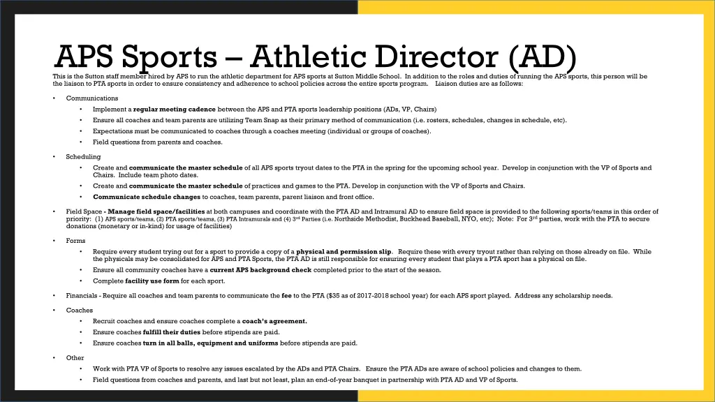 aps sports athletic director ad this