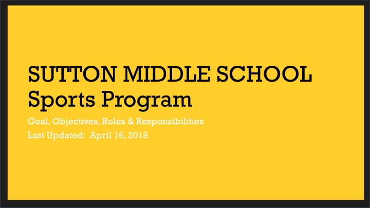 sutton middle school sports program