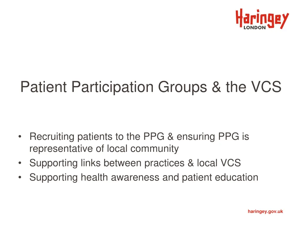 patient participation groups the vcs