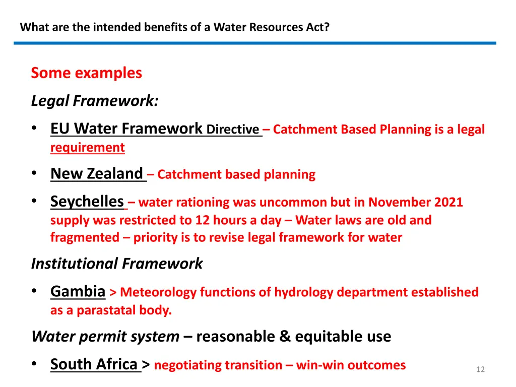 what are the intended benefits of a water 1