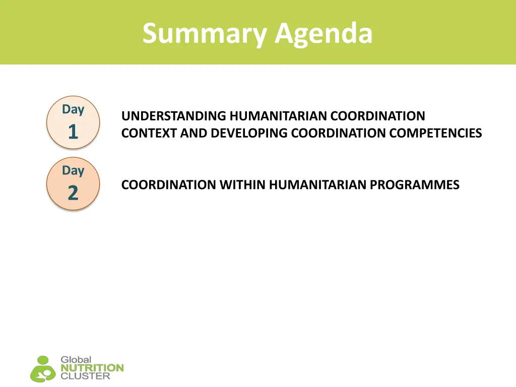 summary agenda