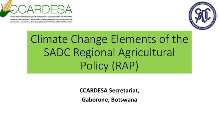 climate change elements of the sadc regional