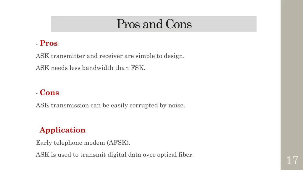 pros and cons