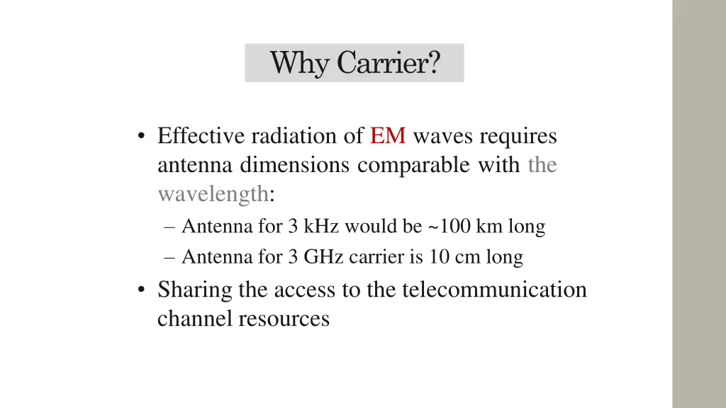 why carrier