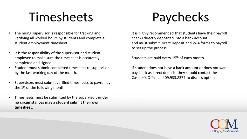 timesheets