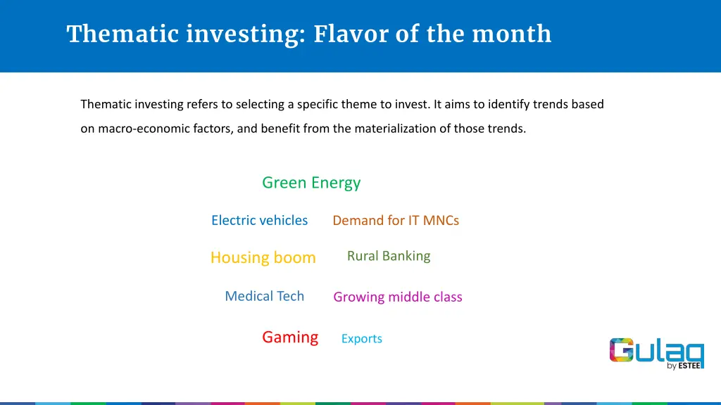 thematic investing flavor of the month