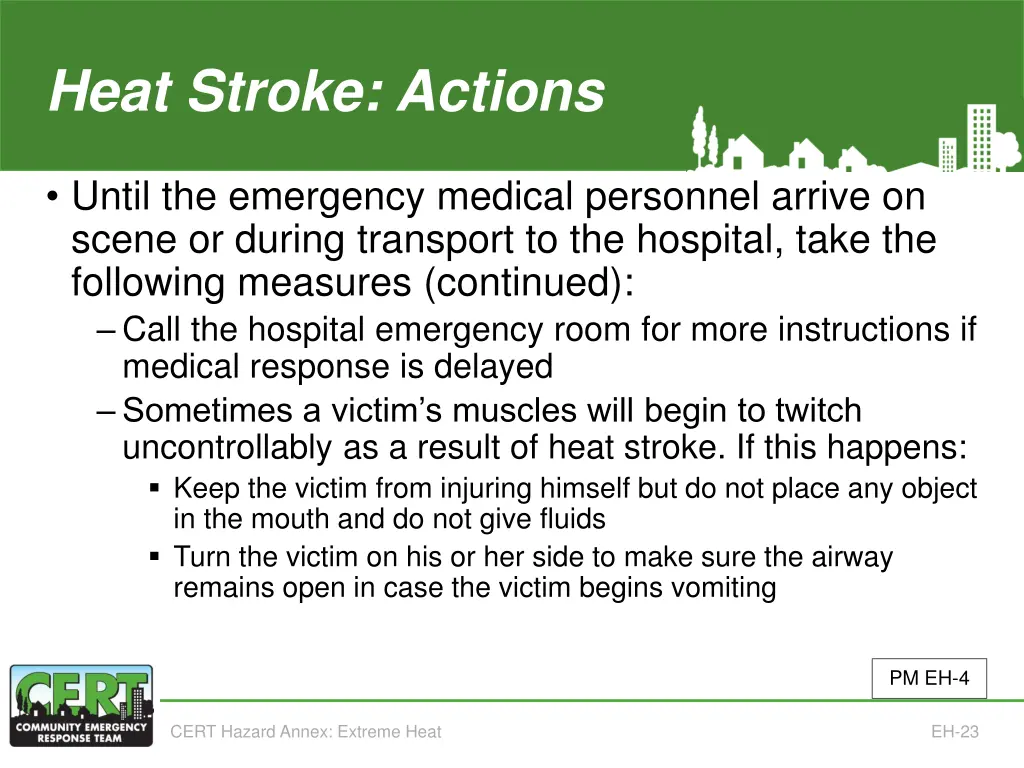 heat stroke actions 3 of 3