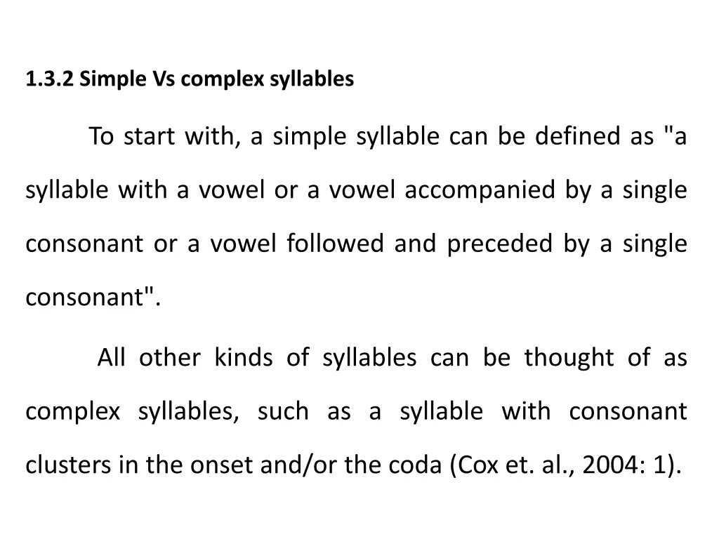 1 3 2 simple vs complex syllables