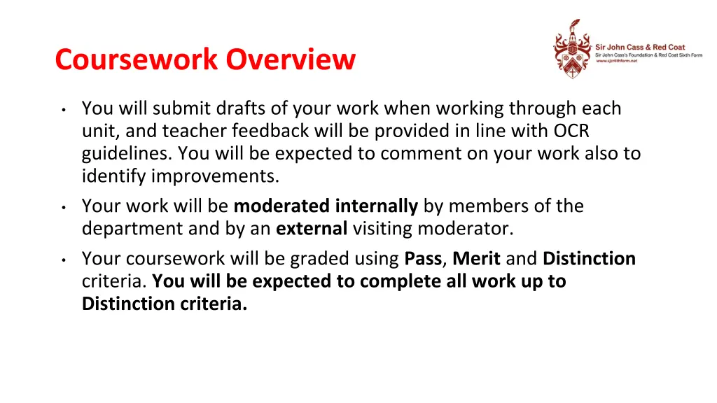 coursework overview