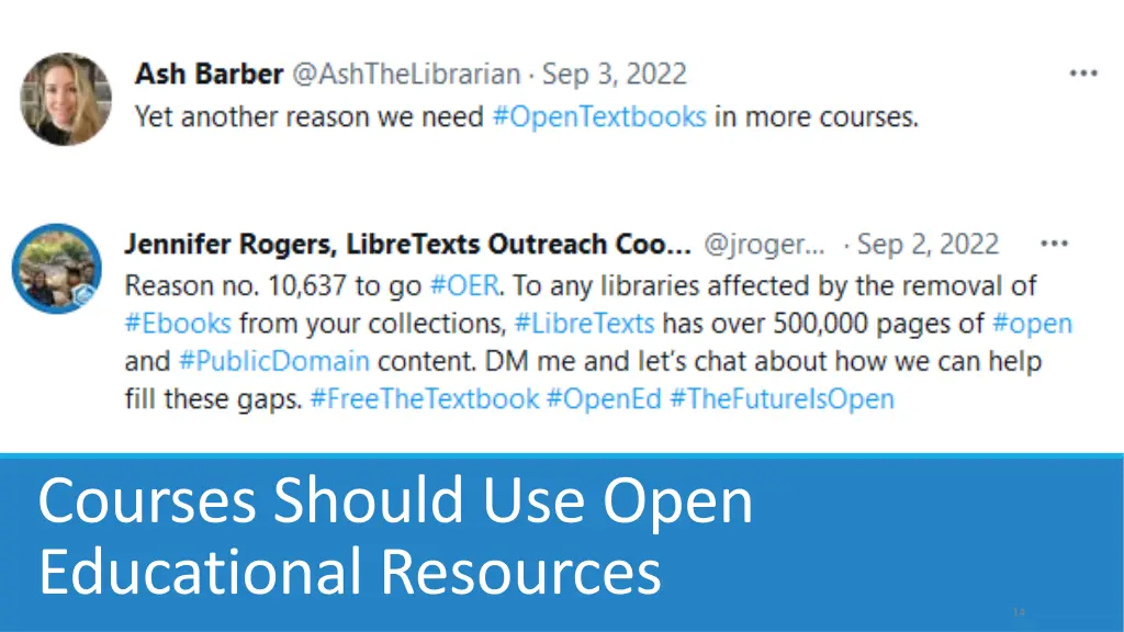 courses should use open educational resources