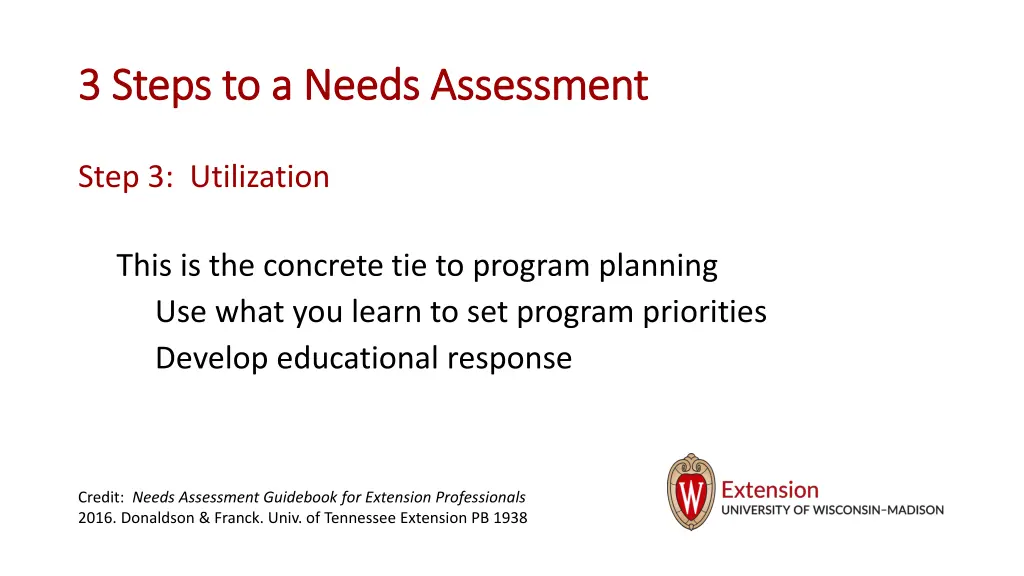 3 steps to a needs assessment 3 steps to a needs 3