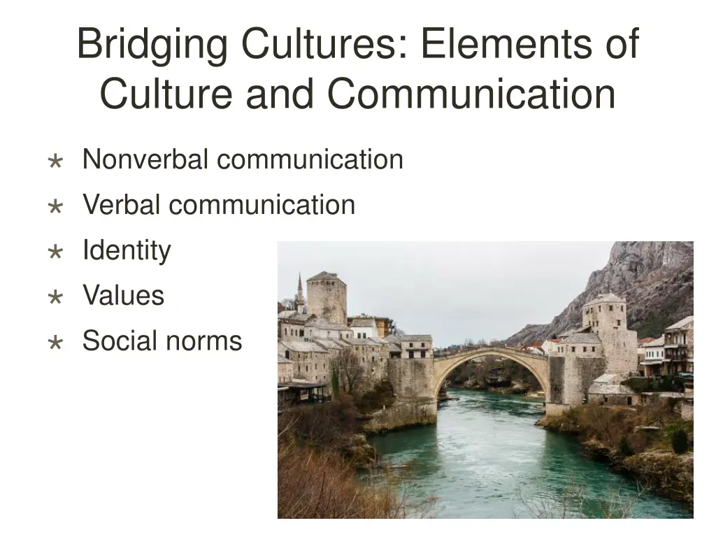 bridging cultures elements of culture