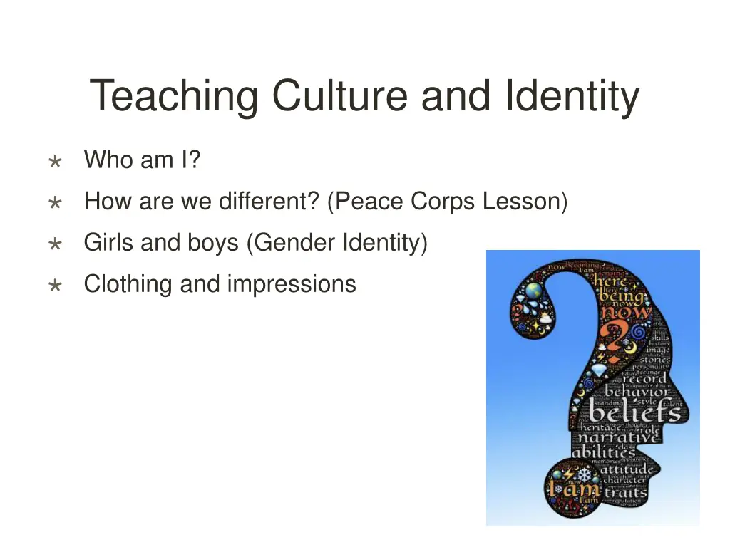 teaching culture and identity