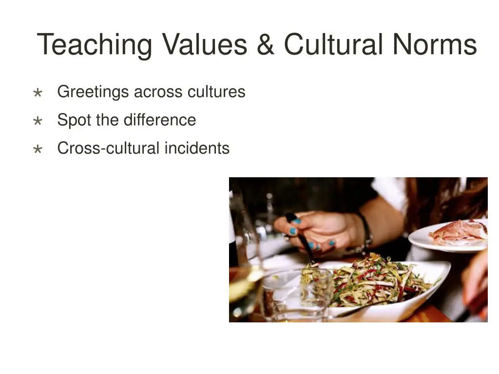 teaching values cultural norms