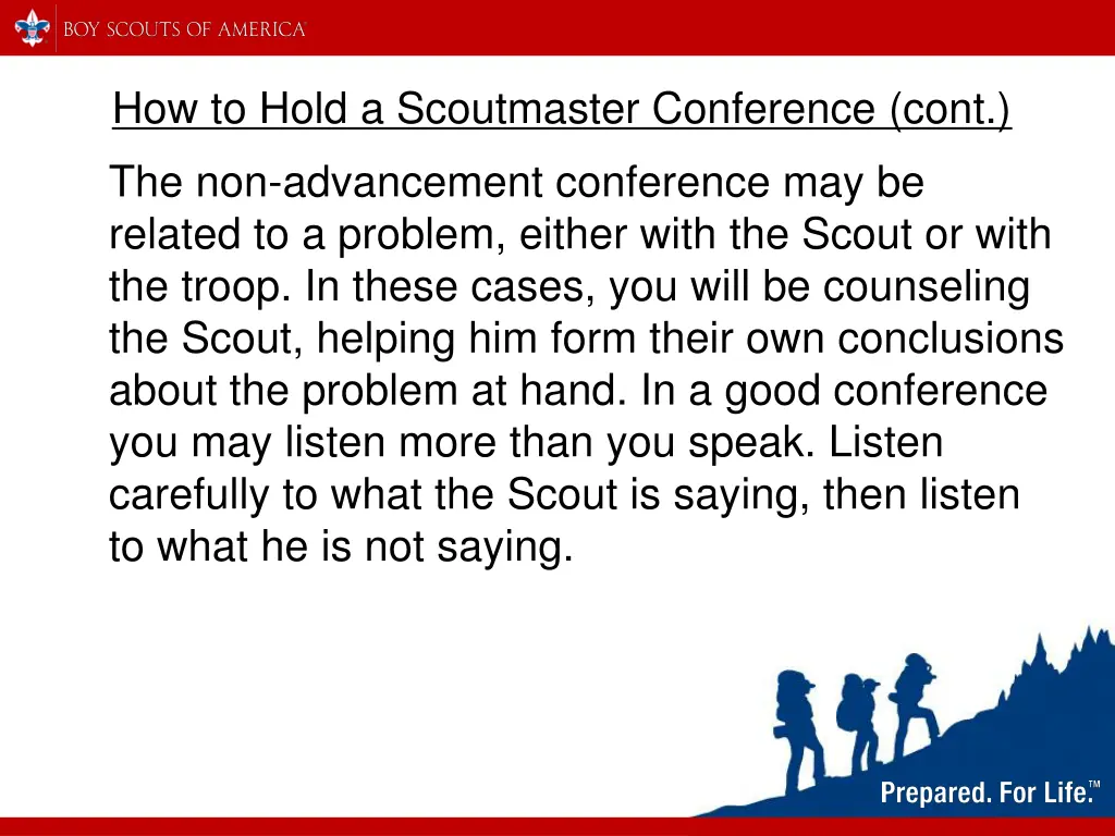 how to hold a scoutmaster conference cont 1