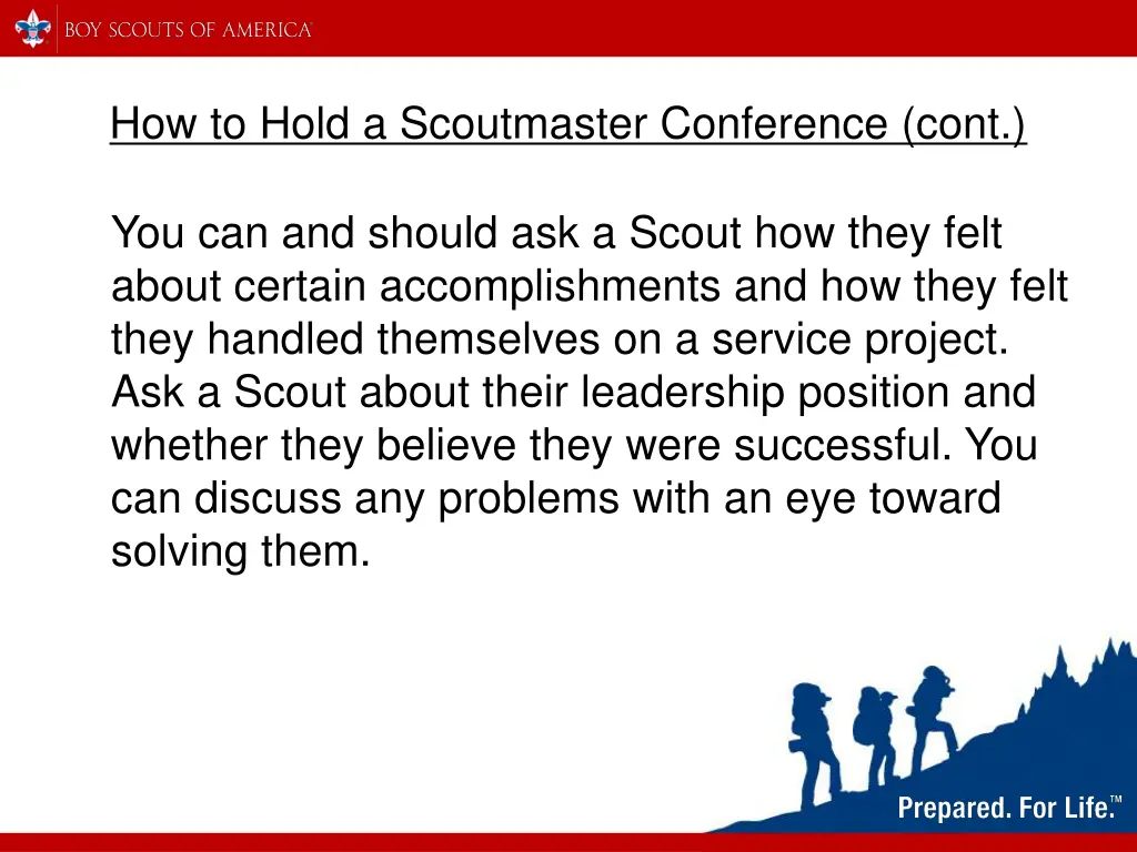 how to hold a scoutmaster conference cont 6