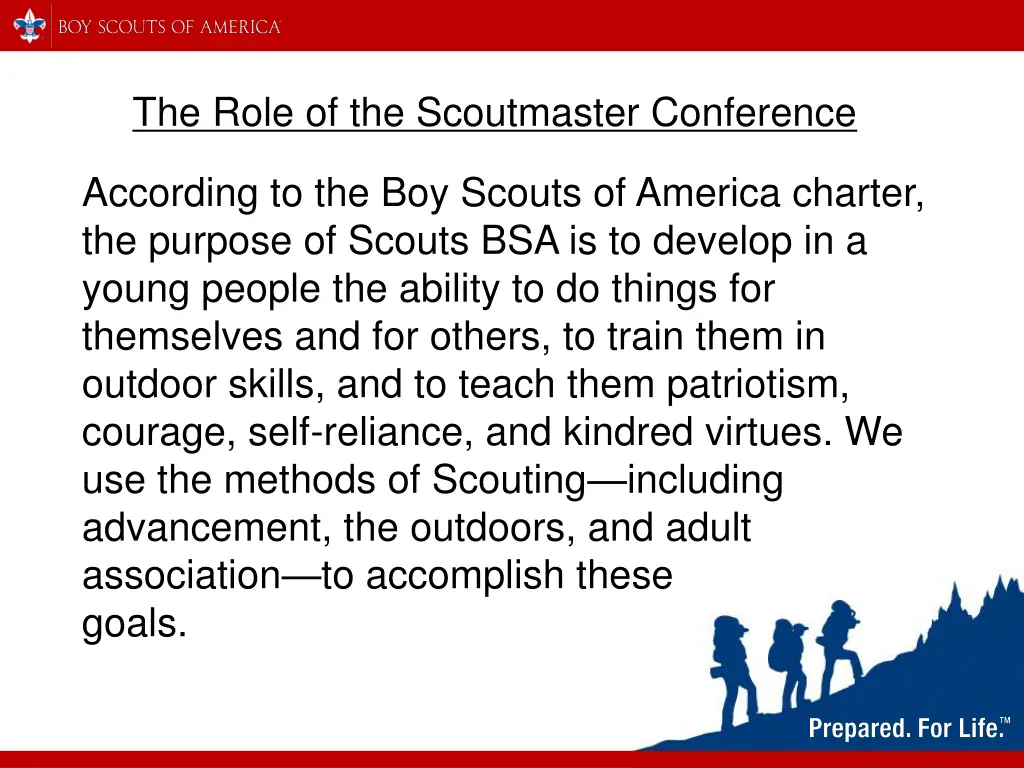 the role of the scoutmaster conference